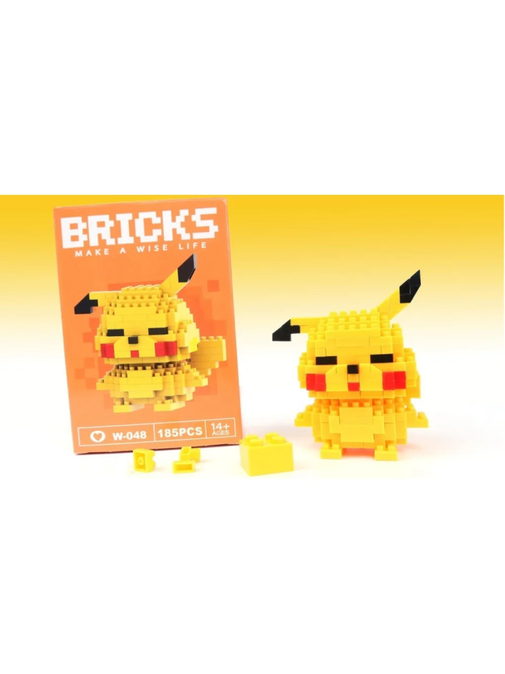Make a Wise Life Pikachu Mini Bricks micro building blocks set (185 pieces)